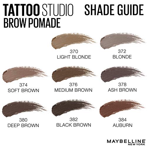 Maybelline TattooStudio Brow Pomade ofrece trazos precisos para cejas definidas.