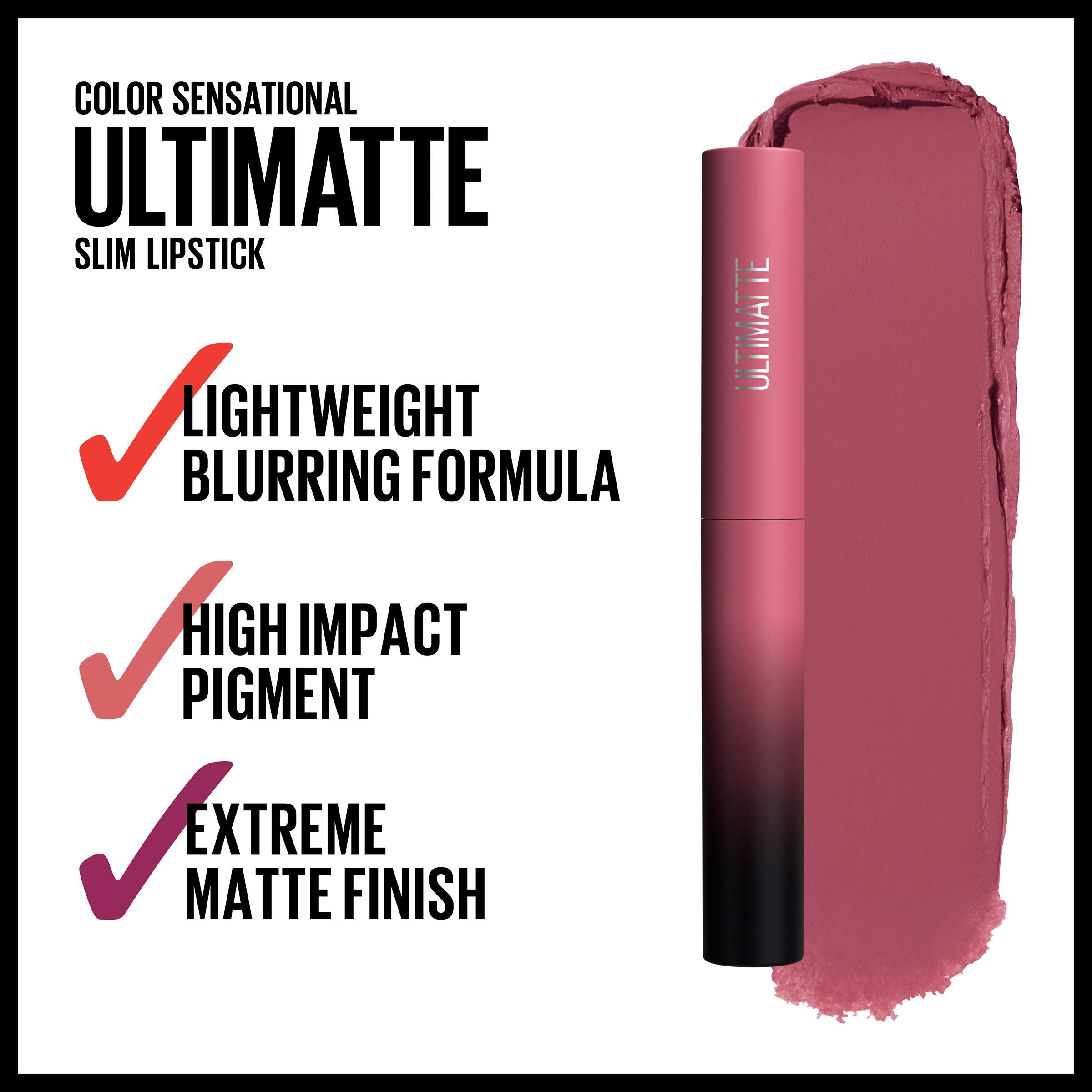 Maybelline Ultimatte acabado mate, aplicación suave sin resecar.