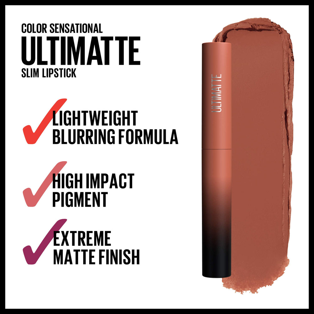 Labial Maybelline Ultimatte rosa-nude para labios discretos y elegantes
