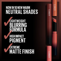 Maybelline Ultimatte labial tono caoba para color intenso sin resecar