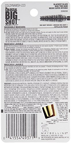 MAYBELLINE Volum' Express Colossal Big Shot, fórmula con colágeno para pestañas densas.