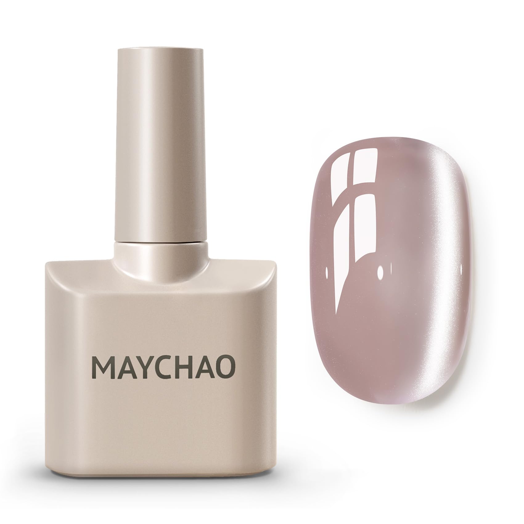MAYCHAO esmalte gel nude con efecto ojo de gato cristal para uñas elegantes