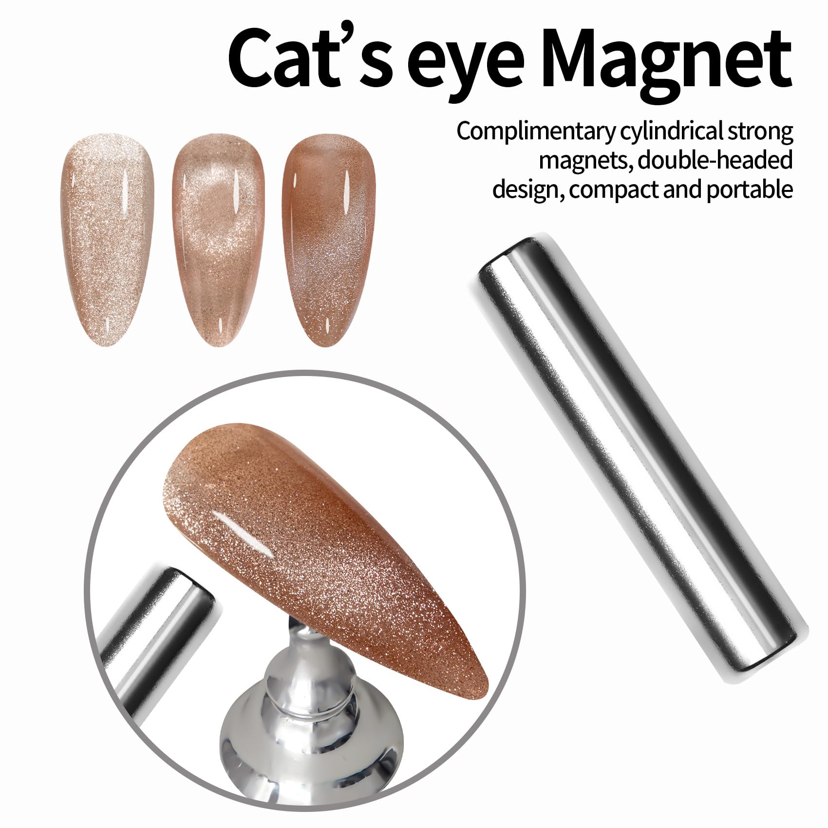 Maychao Cat Eye Retirada Acetona: despegue sencillo con acetona cuidando uñas.