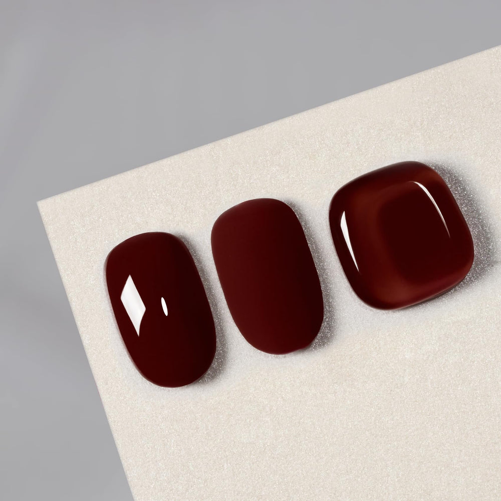 MAYCHAO gel uñas rojo cereza profundo, acabado brillante y duradero.