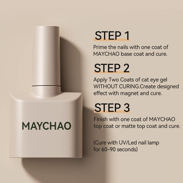 Capa superior MAYCHAO para gel, brillo intenso y sellado