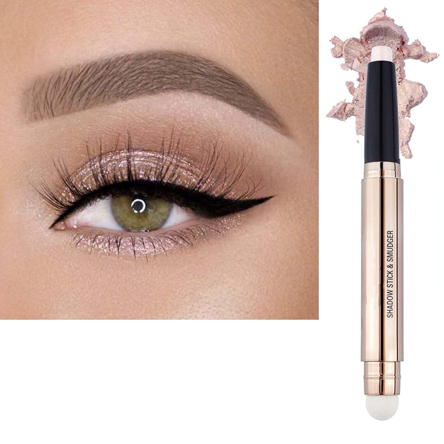 MAY FOLTREN sombra cremosa roso claro con brillo, ideal para look diurno.