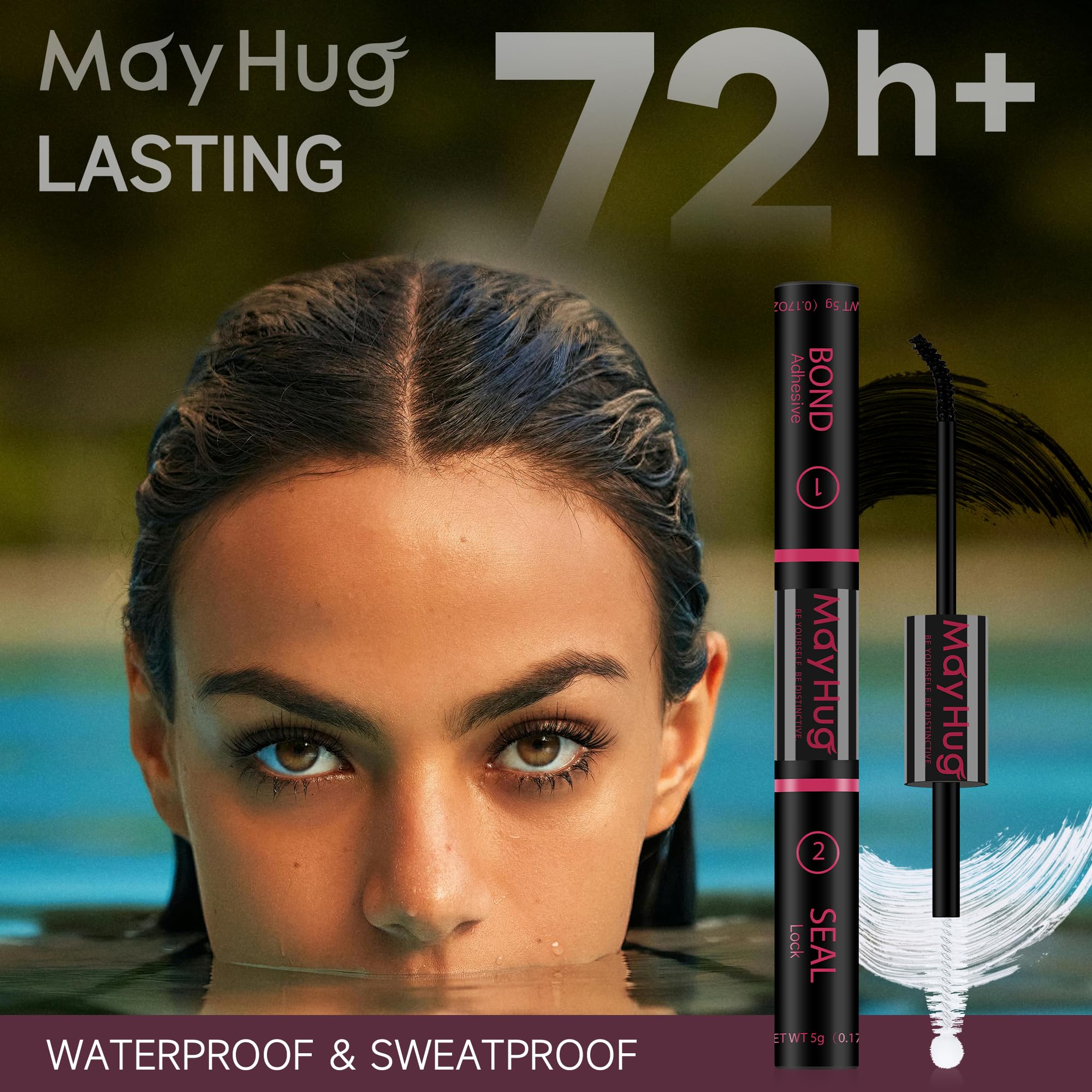 Mayhug Lash Bond y Sellado sistema 2 en 1 para uso sencillo