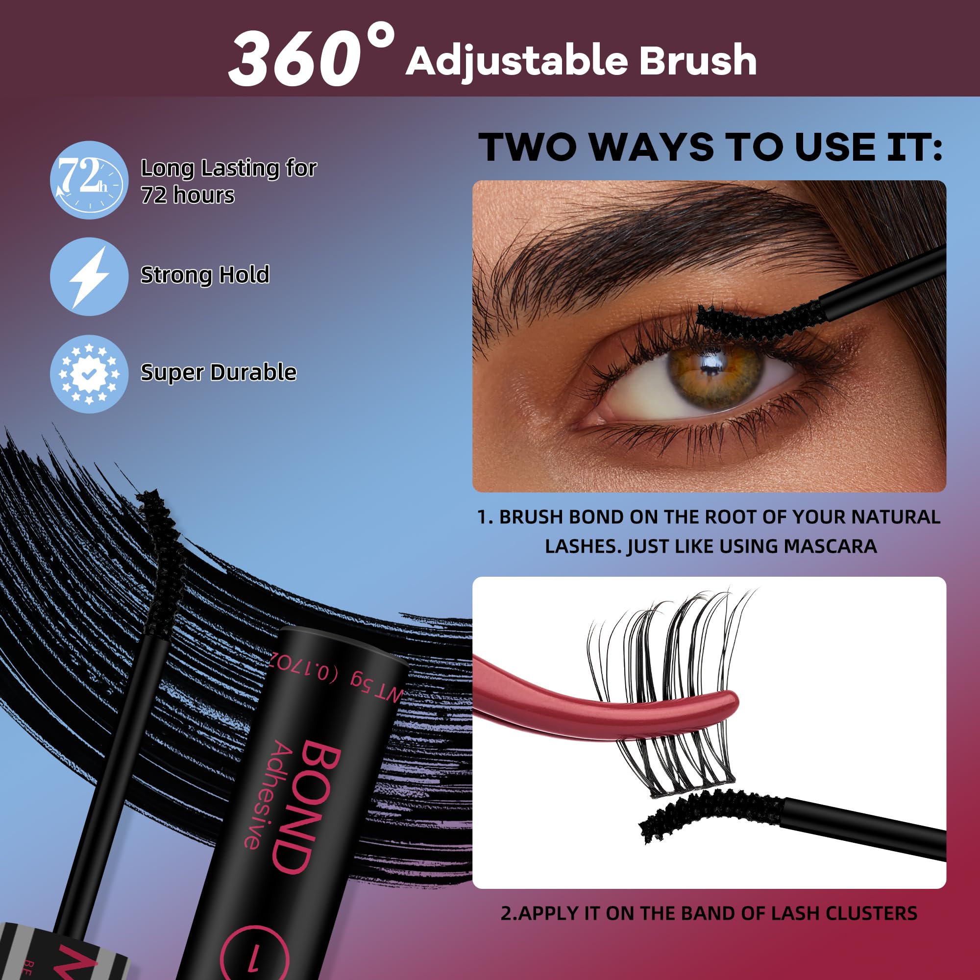 Mayhug Lash Bond y Sellado sellado duradero para acabado estable
