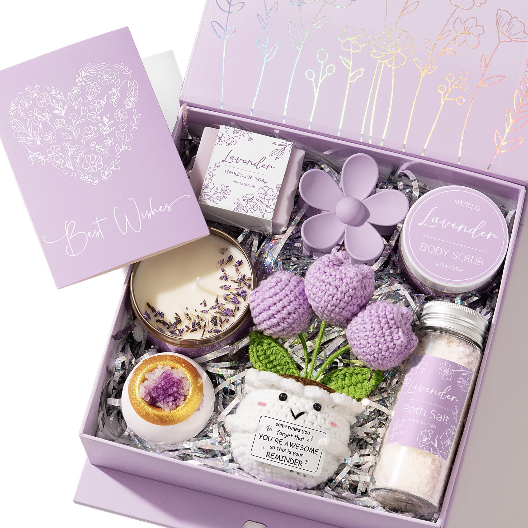 Mayicivo coffret spa lavande – présentation élégante pour moment de détente