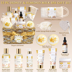 MAYICIVO set-bano-spa-miel-almendra ideal para un cuidado diario