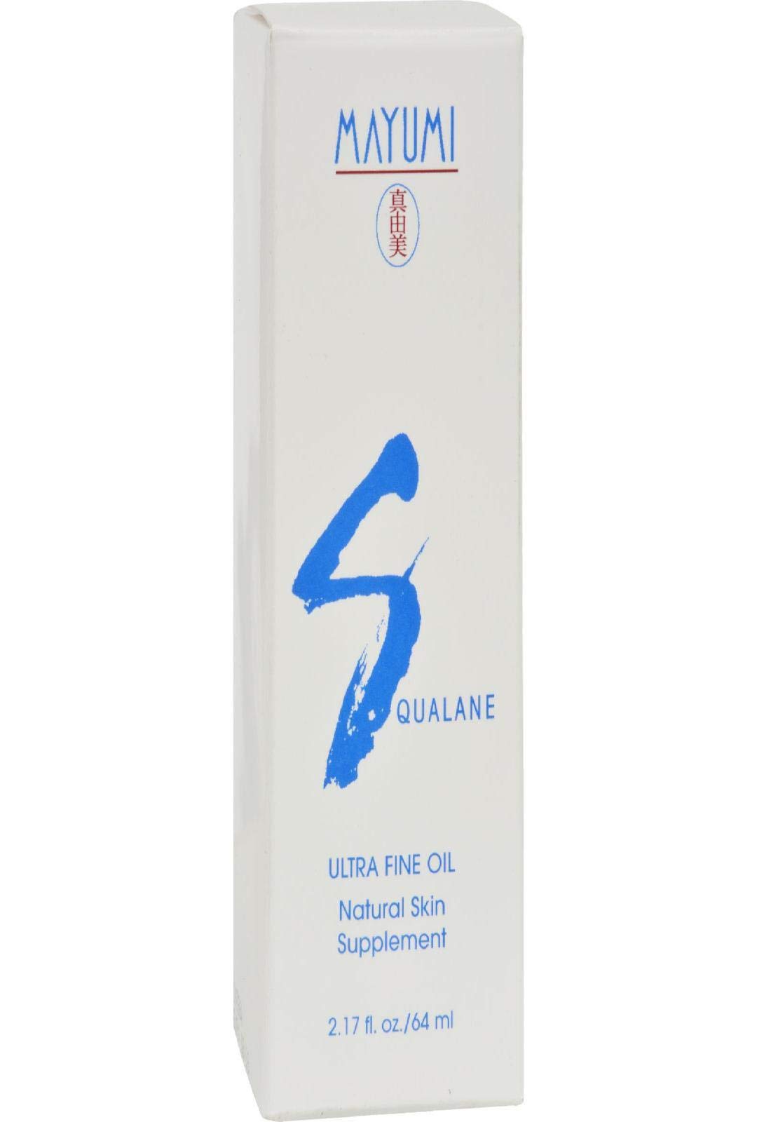 Mayumi Aceite Esqualano: botella elegante para hidratación suave de la piel.