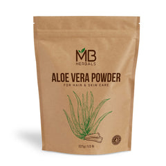 MB Herbals Aloe Vera Powder en envase de 227 g, hidratación suave para piel