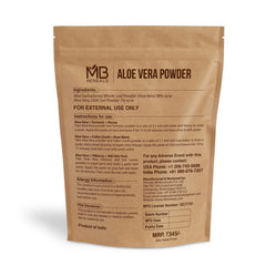 Polvo de aloe vera de MB Herbals, textura fina para creaciones cosméticas