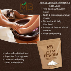 MB Herbals Polvo de alumbre mordiente para telas, tratamiento uniforme.