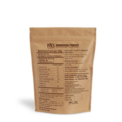 MB Herbals Bhringraj, polvo para uso cosmético, ideal para mezcla para mascarilla capilar.