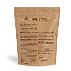 MB Herbals Sidr y Neem, mezcla de polvo herbal para mascarilla capilar nutritiva.