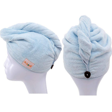 M-bestl turbante con botón para secado rápido sin frotar el cabello.