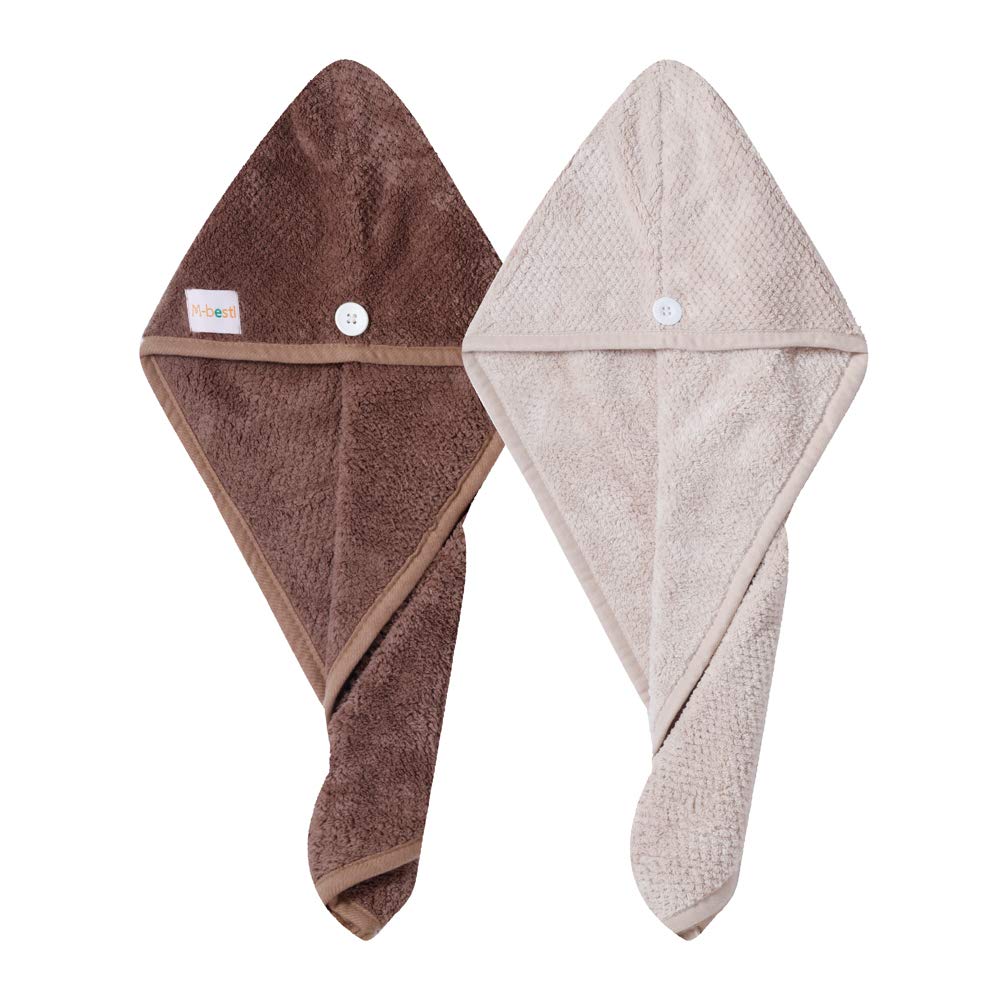 Toalla de secado M-bestl, doble paquete café, para un secado rápido.