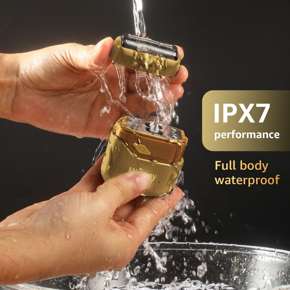 Mbzoey maquinilla eléctrica de lámina impermeable IPX7 para uso en húmedo y seco