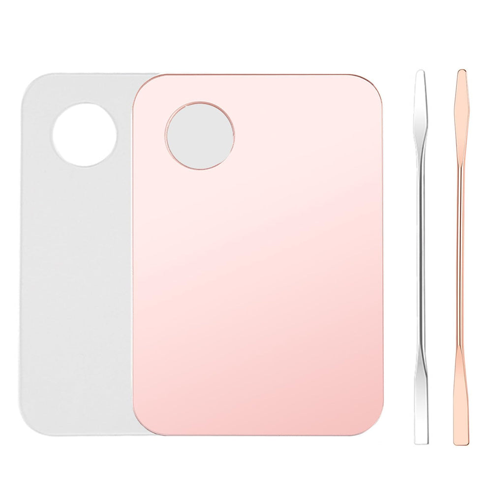 Mcduyant paleta de mezcla rosa transparente para combinar base y cremas con precisión