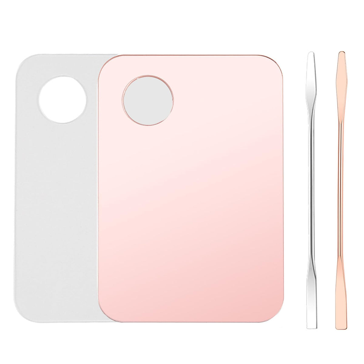 Mcduyant paleta de mezcla rosa transparente para combinar base y cremas con precisión