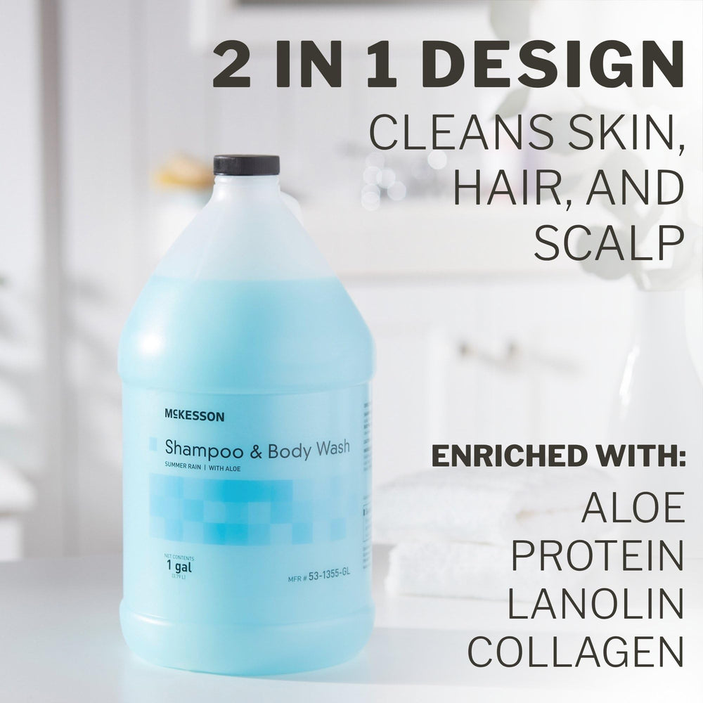 McKesson aloe fórmula para piel suave y cabello manejable.