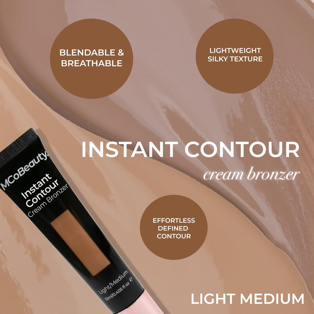 MCoBeauty en mano mostrando bronceador en crema para retoques rápidos