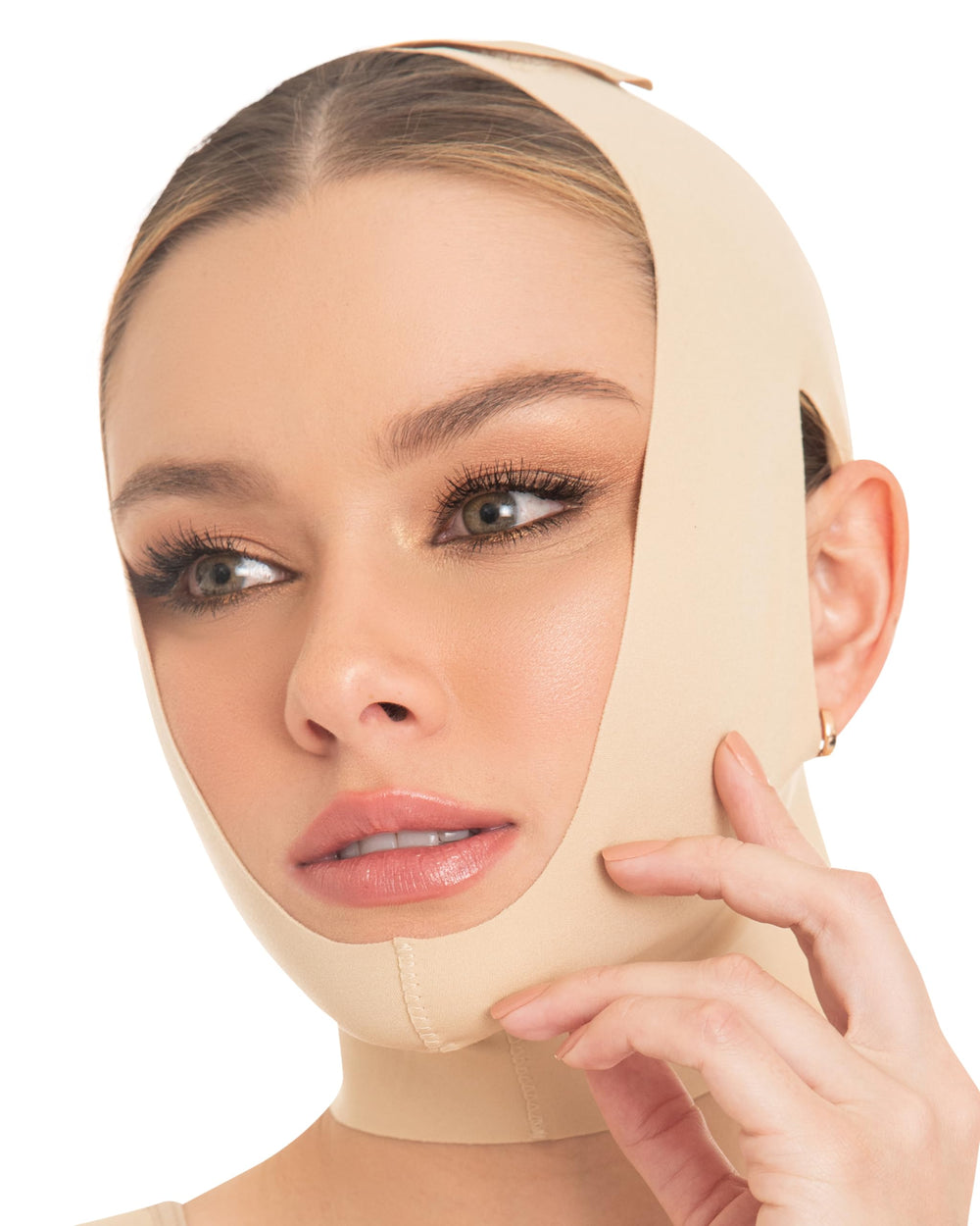 M&D mentonera de compresión facial: soporte cómodo para liposucción.