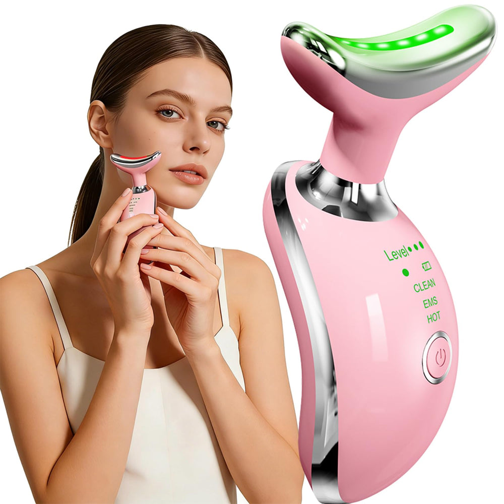 Mdewirt Masaje facial cuello con calor para tonificar y relajar músculos faciales.