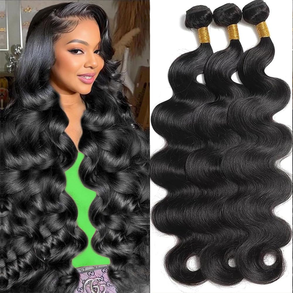 MDL cabello brasileño virgen color natural, mechón para peinado suave diario.