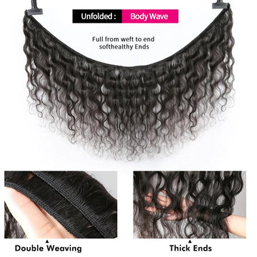 MDL efecto de onda corporal, ondas definidas para look natural.