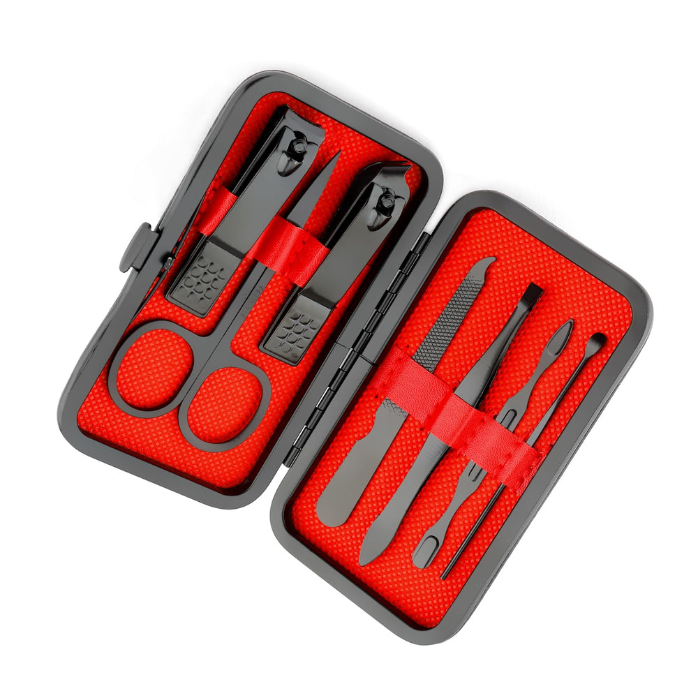 Set de manicura MDOZQ con estuche de cuero, ideal para viaje y almacenamiento seguro