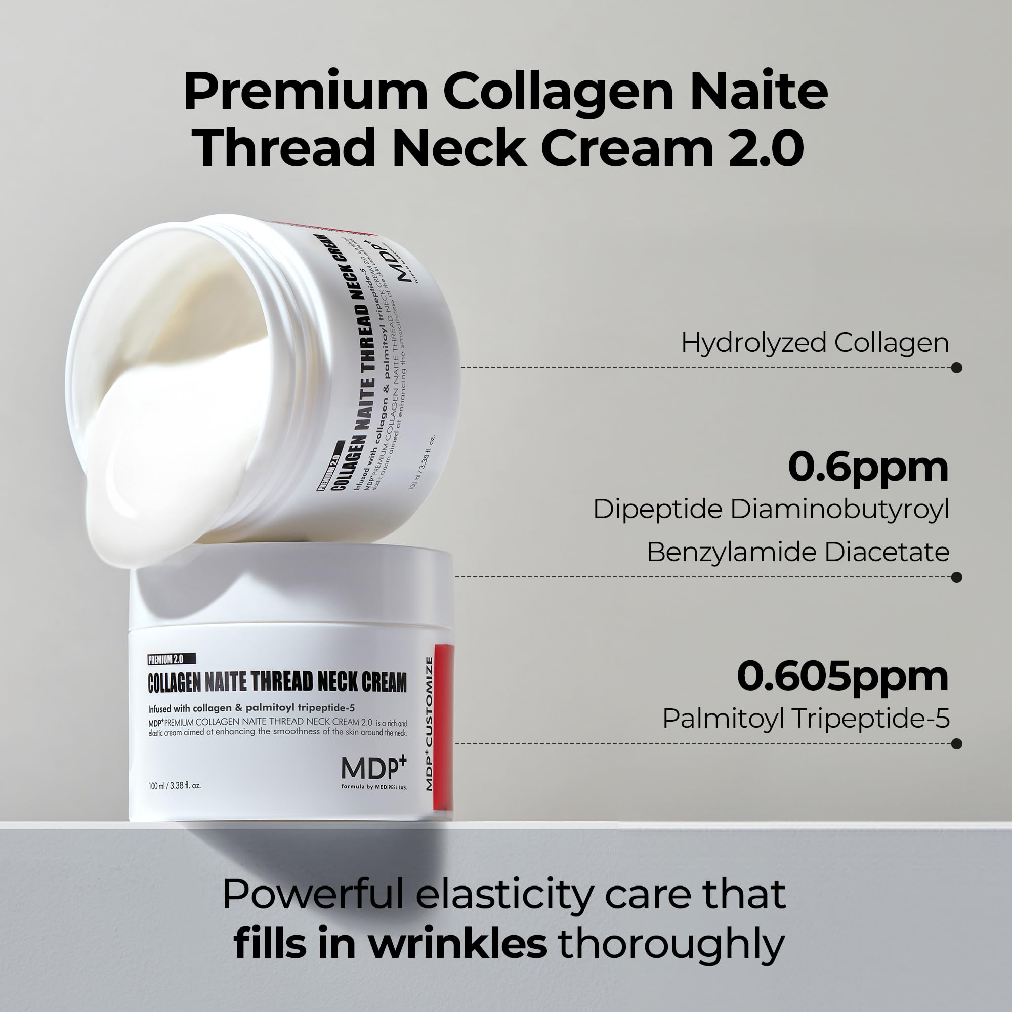 MDP+ Crema de cuello con hilos 2.0: aplicación suave en cuello y décolleté.