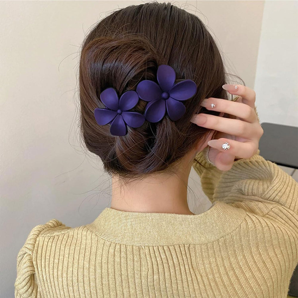 Mdscve clip floral plana azul facilita recogidos ligeros y confortables