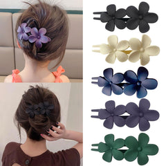 Mdscve clip floral plana blanca para recogidos rápidos y elegantes
