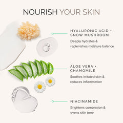 Aplicación suave de la crema en la palma de la mano para rostro y cuello.