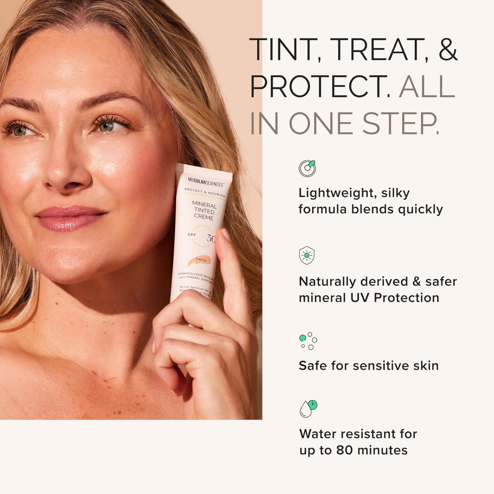 MDSolarSciences crema tintada mineral SPF 30: acabado mate natural sin rastro blanco