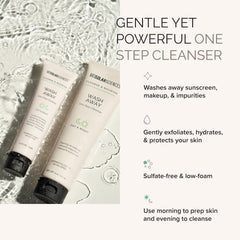 Acido salicílico en Wash Away Cleanser ayuda a desobstruir poros sin irritación.