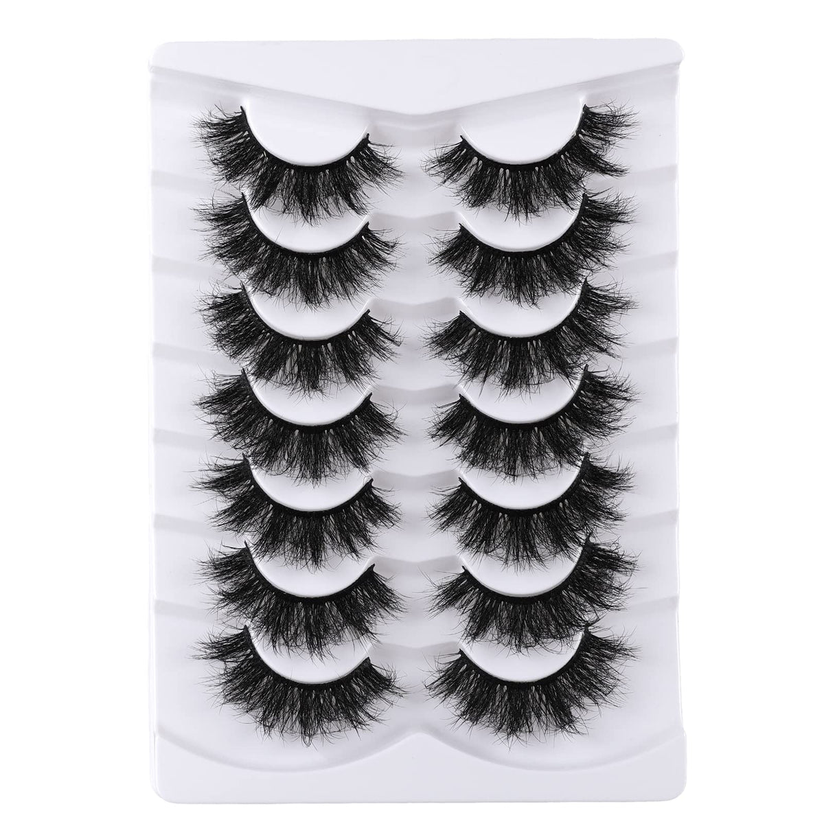 Pestañas postizas Mebver estilo ojo de gato para un look intenso y natural.