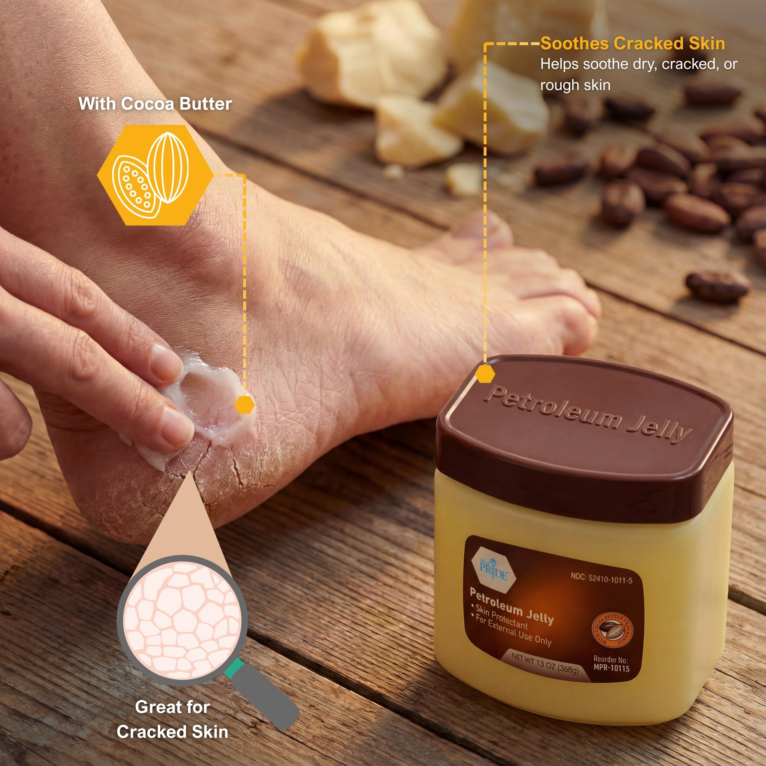 MED PRIDE manteca cacao textura cremosa para piel suave y cómoda.
