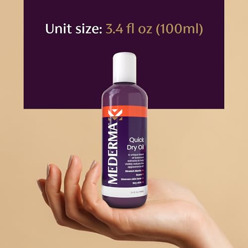 Mederma aceite secado rápido para estrías, mejora tono de piel