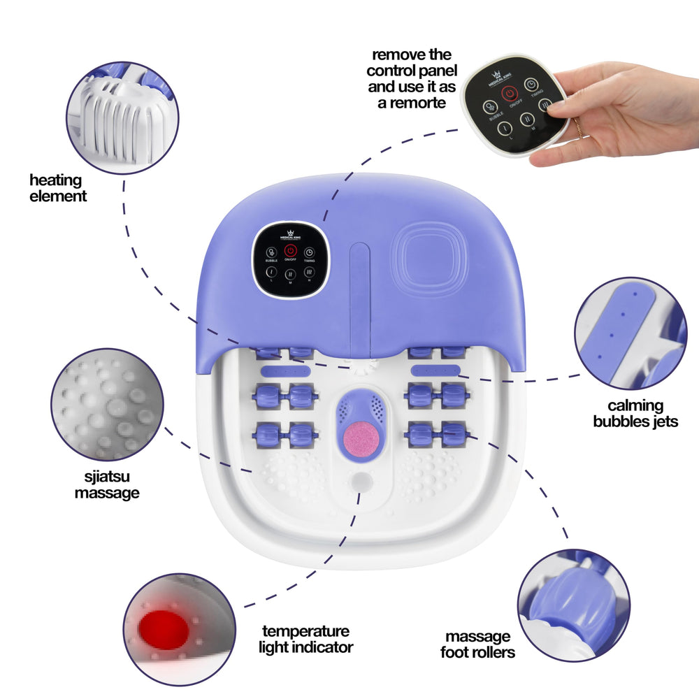 Spa de pies Medical King con calefacción ajustable para comodidad en casa