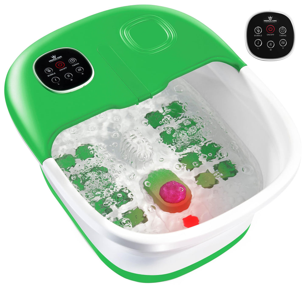 Medical king Foot Spa, vista frontal, diseño compacto para guardarlo en casa.