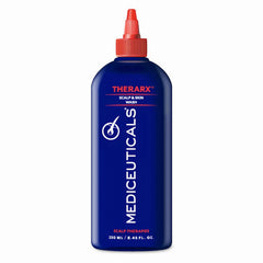 Mediceuticals TheraRx botella de lavado antibacterial para cabello y piel, higiene diaria.