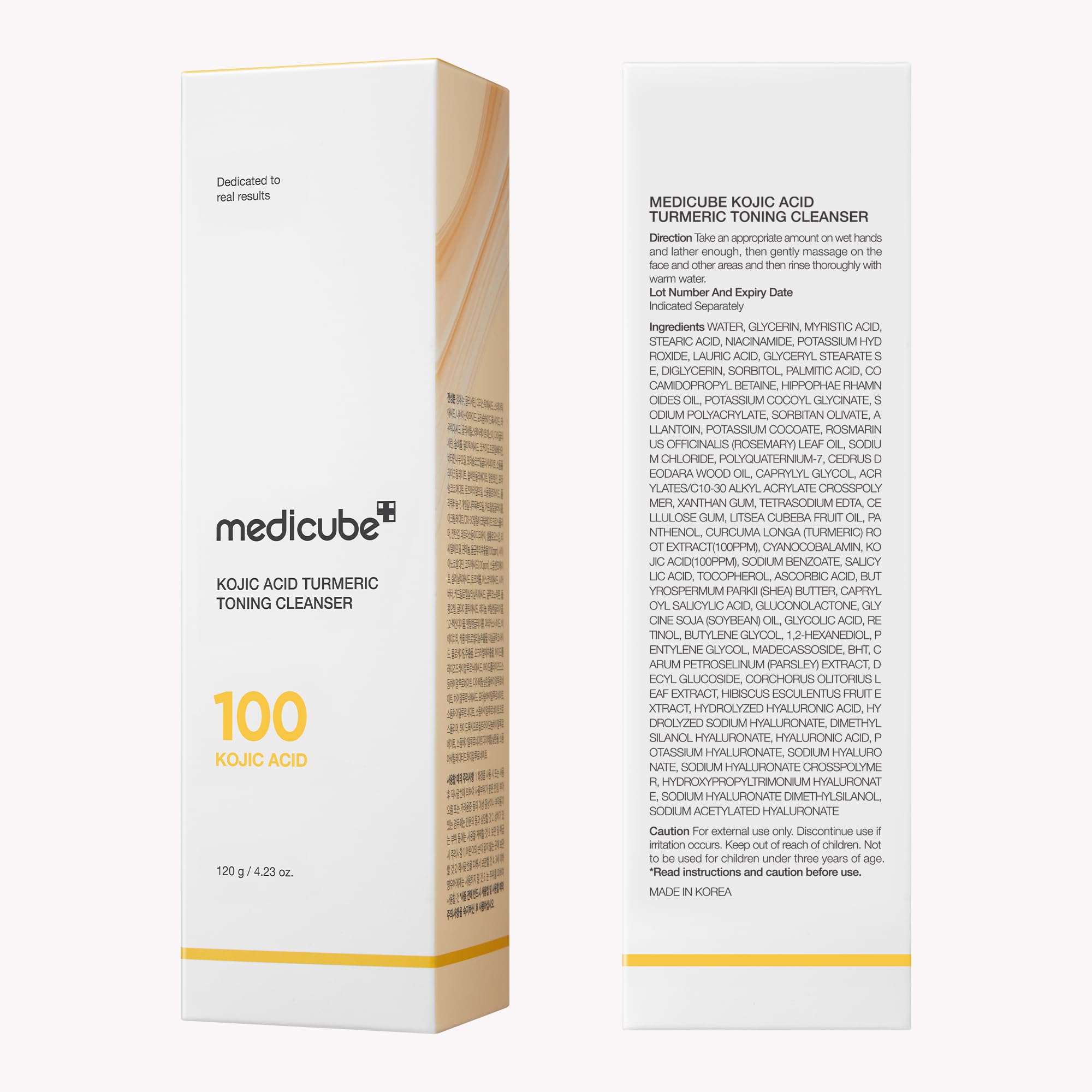 Aplicación práctica tras tratamientos localizados con Medicube Kojico Curcuma Whip Cleanser.