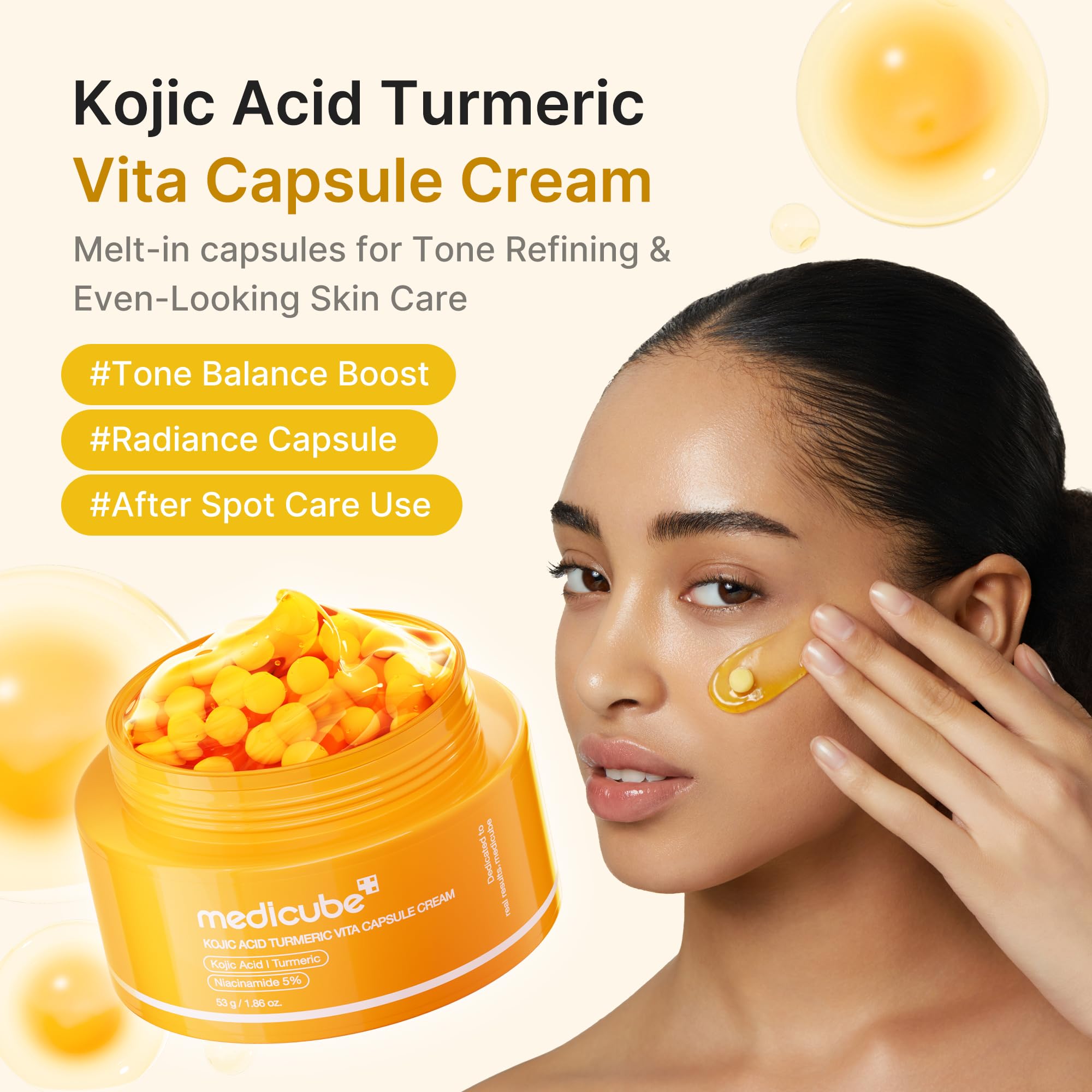 Medicube Capsule Cream textura cápsula para absorción rápida.