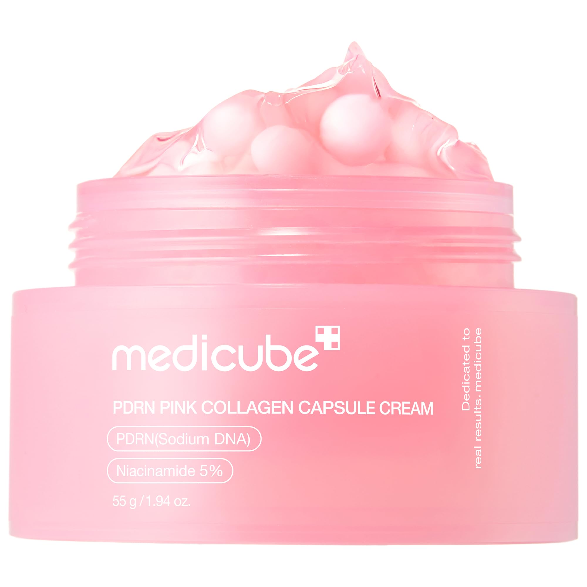 Medicube Capsule Cream PDRN Saumon — capsule rose pour hydrater durablement.