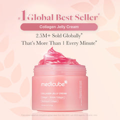Medicube crema gelatina con colágeno, textura sedosa para una piel suave.