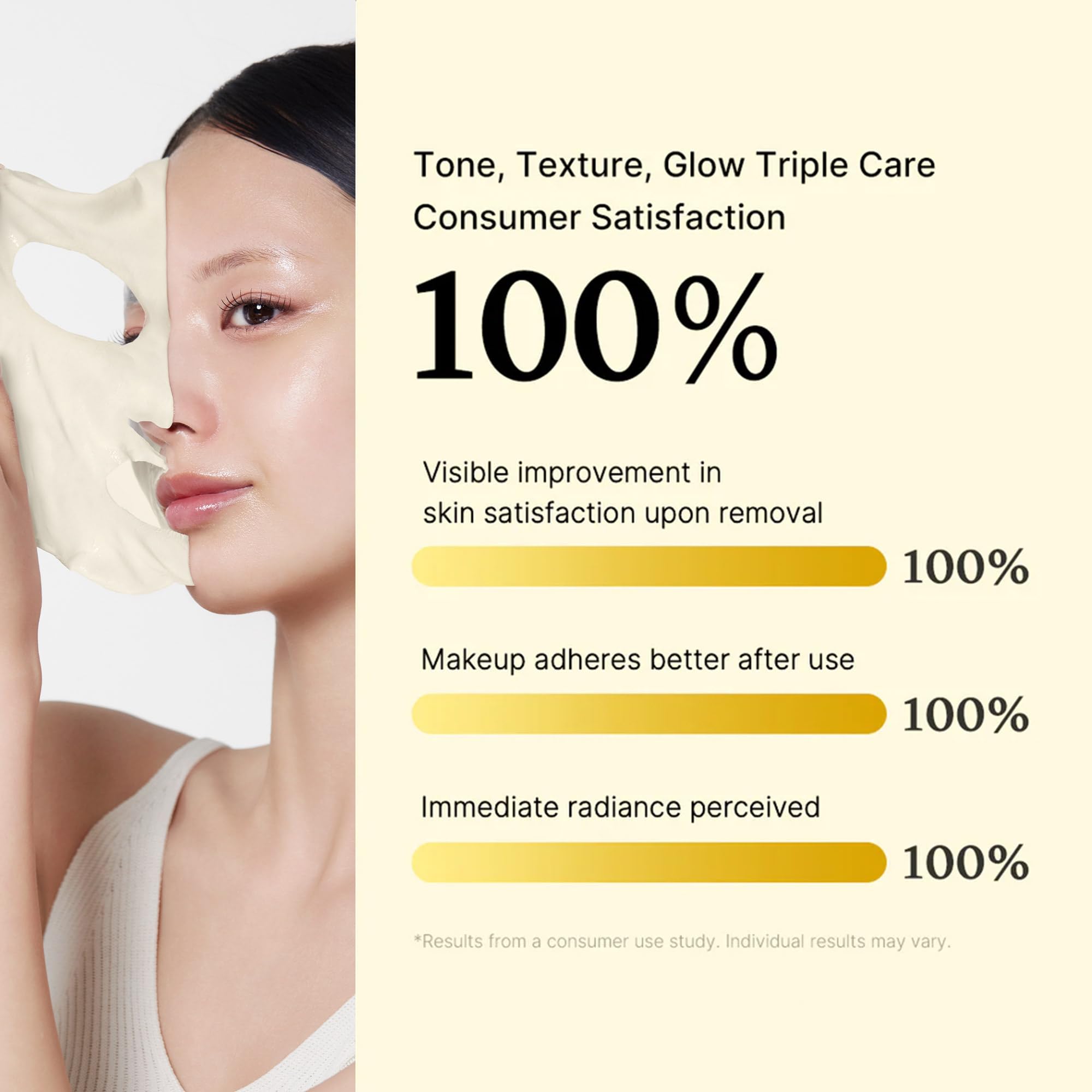 mascarilla medicube deep vita c, efecto de radiancia para piel mas luminosa