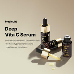 Medicube Deep Vita C Serum 2.0, uso diario matutino para comenzar el día.